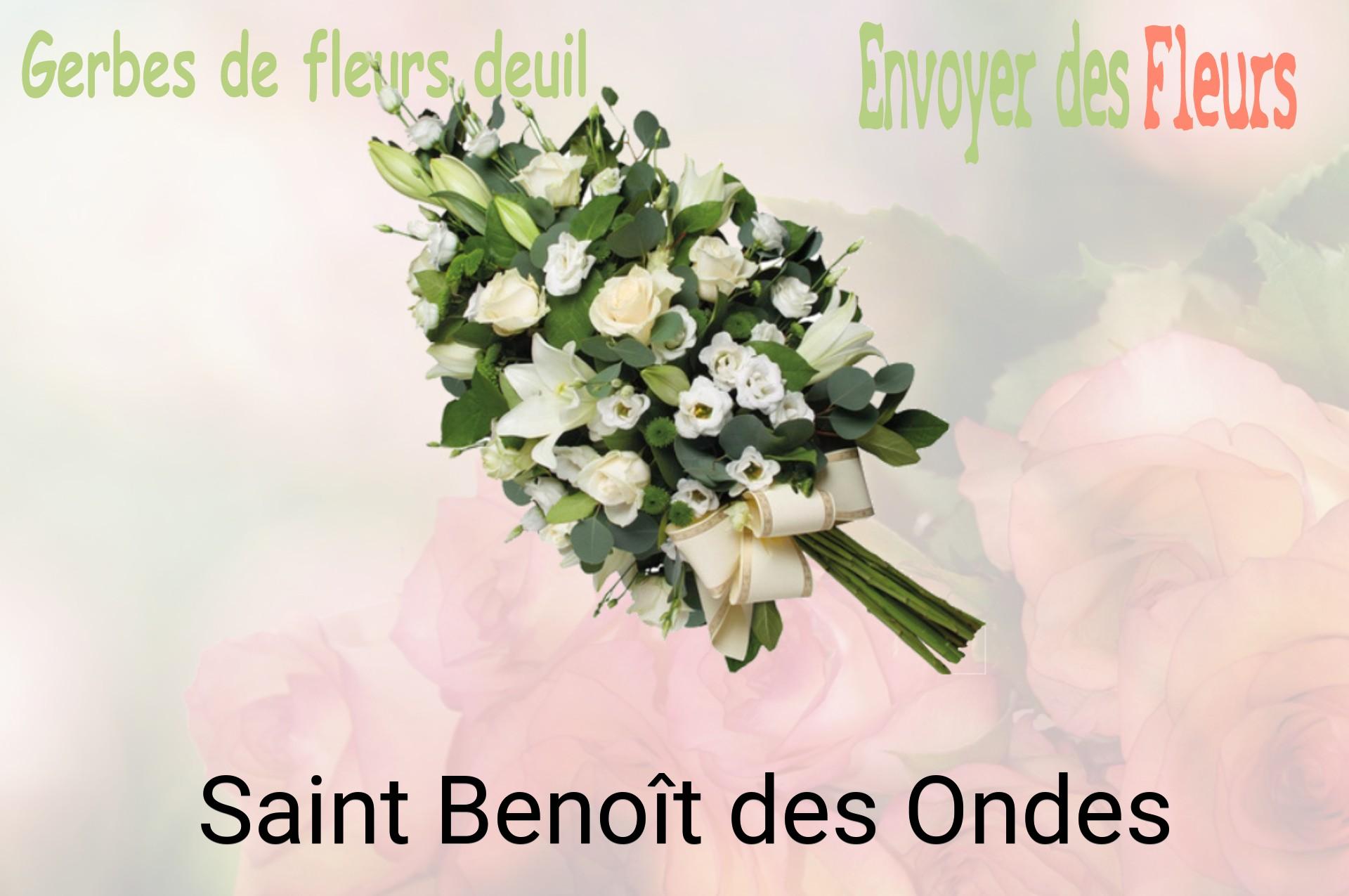 Gerbe de fleurs de deuil livrée à Saint-Benoît-des-Ondes